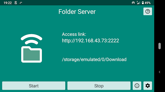 Tangkapan Layar Server Folder