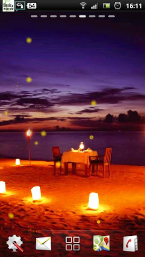 Android application night sea beach wallpaper screenshort