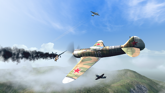 Jogo de Avião Caça Para Celular Warplanes: WW2 Dogfight Android Gameplay  Online Multiplayer 