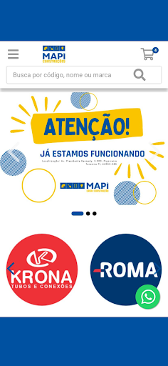 Android application Loja Mapi Construções screenshort