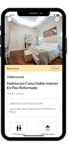 Android application Roomy -  rent a room screenshort