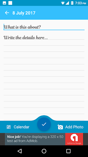 Secure Note book Diary Screen 3