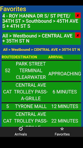 Pinellas County PSTA Bus Track Screen 2