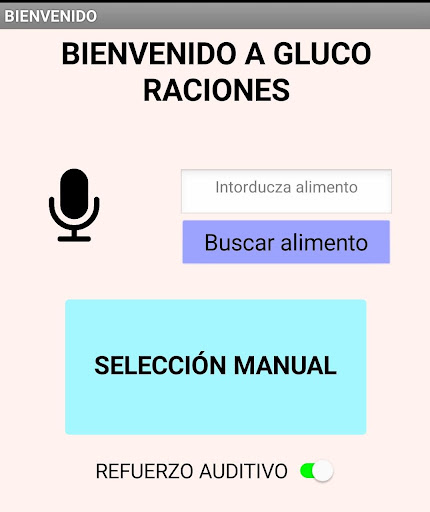 Android application Gluco Raciones screenshort
