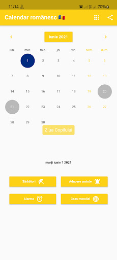 Android application Calendar românesc 2024 screenshort
