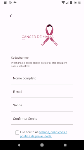 Câncer de Mama App Screen 3