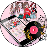 Pink Girl Band Group Theme icon