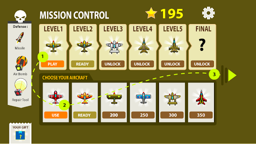Android application Miber Battle Planes screenshort