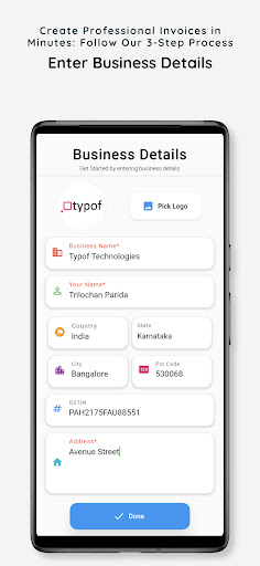 GST Invoice Generator - Typof Screen 2