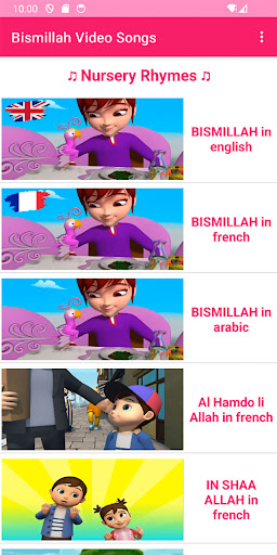 Android application Bismillah Video Songs for Kids screenshort