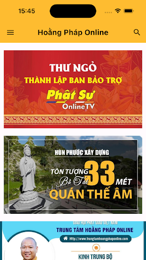 Android application Hoằng Pháp Online screenshort