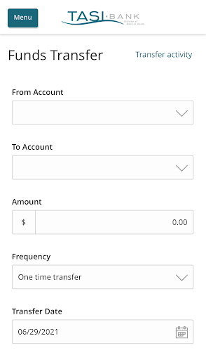 TASI Bank Mobile Banking Screen 3