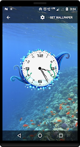 Aquarium clock live wallpaper