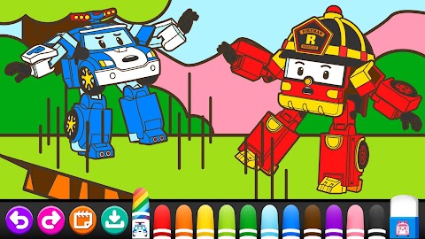 로보카폴리 스케치북  - 어린이 색칠놀이, 그림그리기のおすすめ画像2