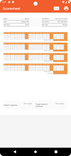 Archery Scoresheets Screenshot 3 - AppWisp.com