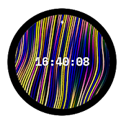 Circle Strata Watch Face - Colorful lines movement