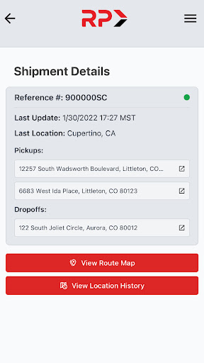 RP Global Logistics Screen 2