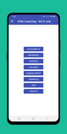 Android application Kids Learning - All in one screenshort