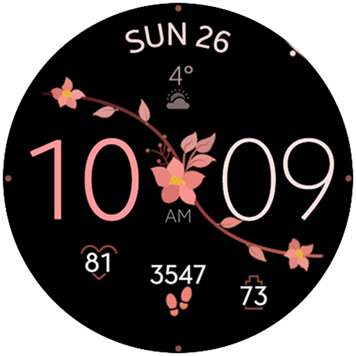 Rose Flower Digital Watch Face logo