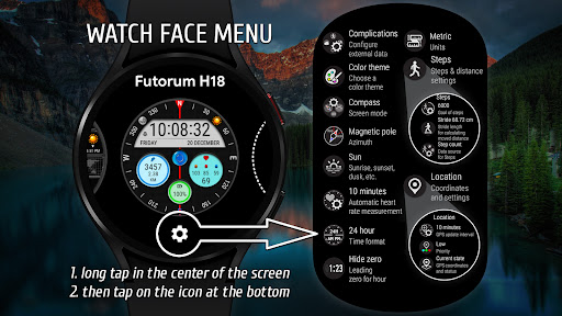 Futorum H18 Compass watch face Screen 3