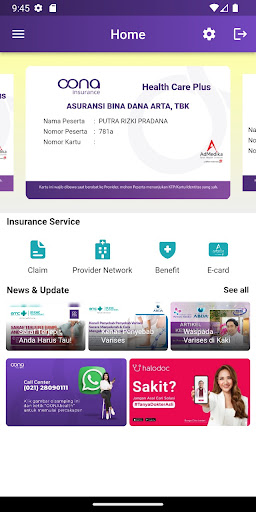 Android application OONA Health screenshort