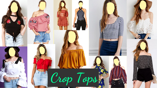 Android application Women Crop Tops Photo Suit screenshort