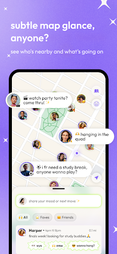 Android application Ping: social map screenshort