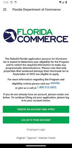 Android application Rebuild Florida screenshort
