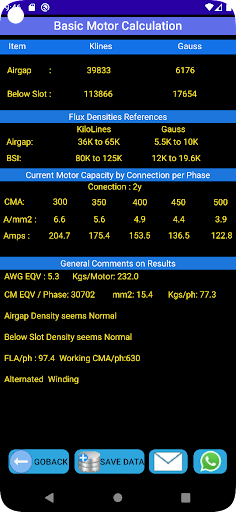 Motor Winding Analyzer Screen 2