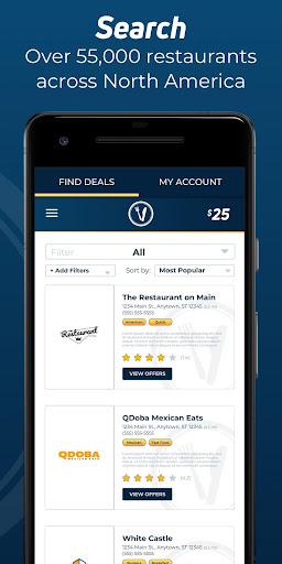 DiningAdvantage.com Screen 2