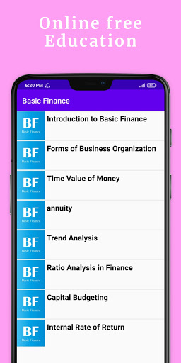 Android application Basic Finance screenshort