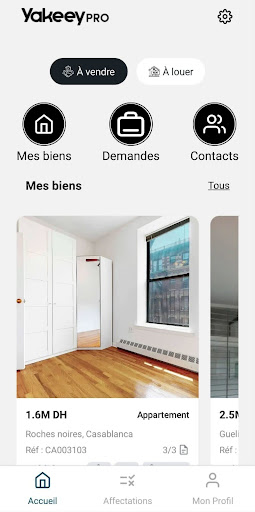 Android application Yakeey Pro screenshort