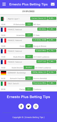 Ernesto Plus Betting Tips Screen 3