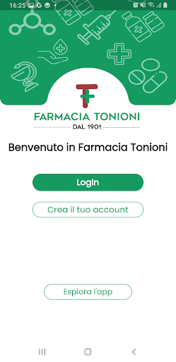 Android application Farmacia Tonioni screenshort