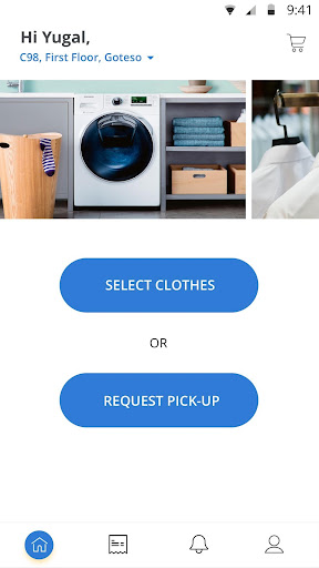 Android application Go Laundry screenshort