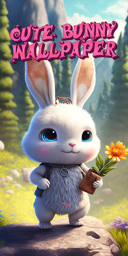 Android application cute bunny wallpaper screenshort