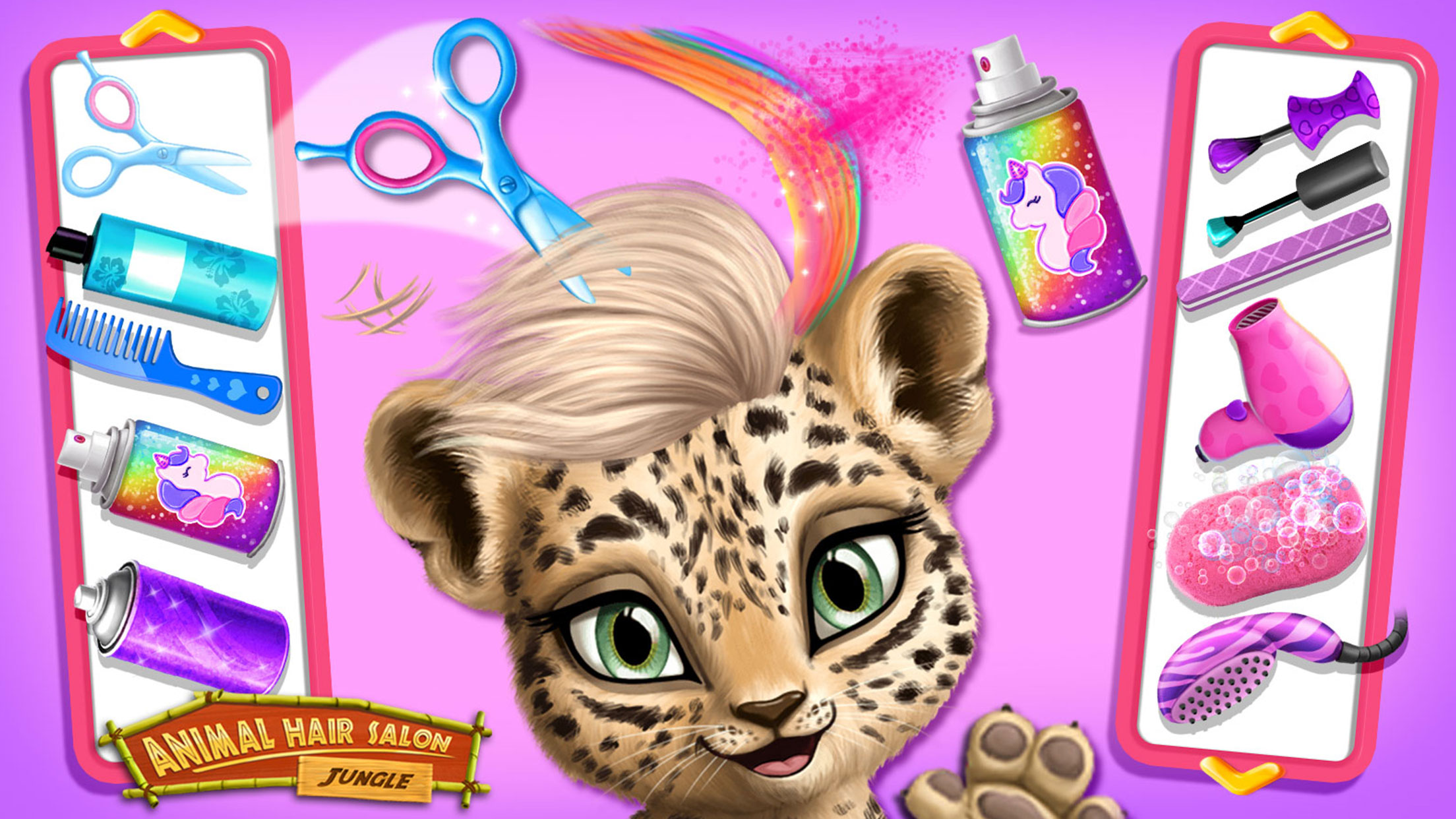 Android application Jungle Animal Hair Salon - Styling Game for Kids screenshort