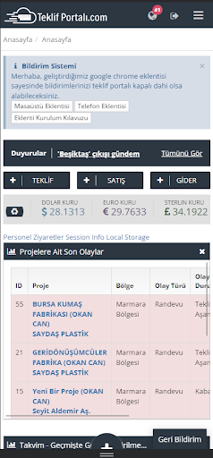 Android application Teklif Portalı screenshort