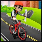 Bicycle Rider Racer Throw Paper in Bicycle Games 1.0