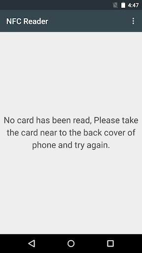Android application NFC Reader screenshort