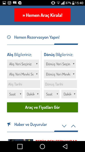 IZMIR RENT A CAR Screen 2