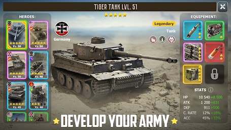 Heroes of War: Idle army game