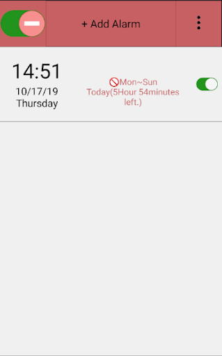 Android application Hourly Do Not Disturb Mode screenshort