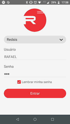 Android application RedPedido screenshort