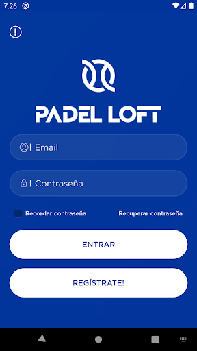 Android application Padel Loft screenshort