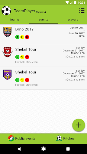 Android application TeamPlayer screenshort