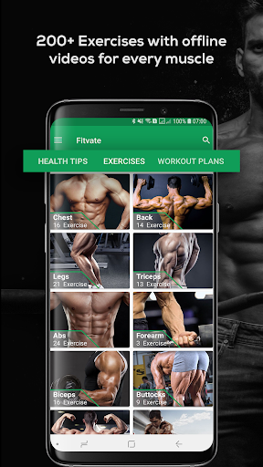 Fitvate - Home & Gym Workout Trainer Fitness Plans 6.8 APK screenshots 1