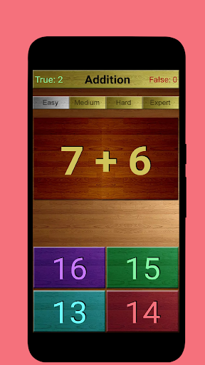 Math Games with MCQ Screen 2
