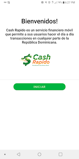 Android application Cash Rapido screenshort