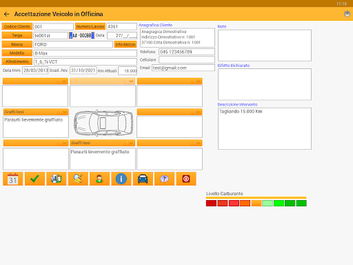 Android application OfficinaCsProAccettazione screenshort